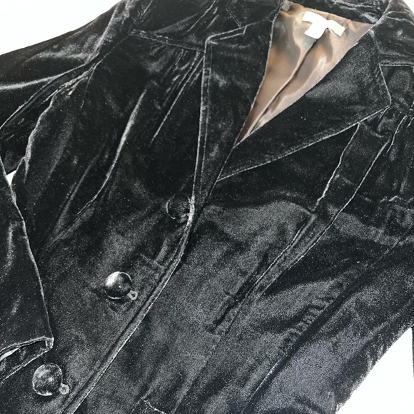 Vintage Black velvet jacket - Picture 2 of 5